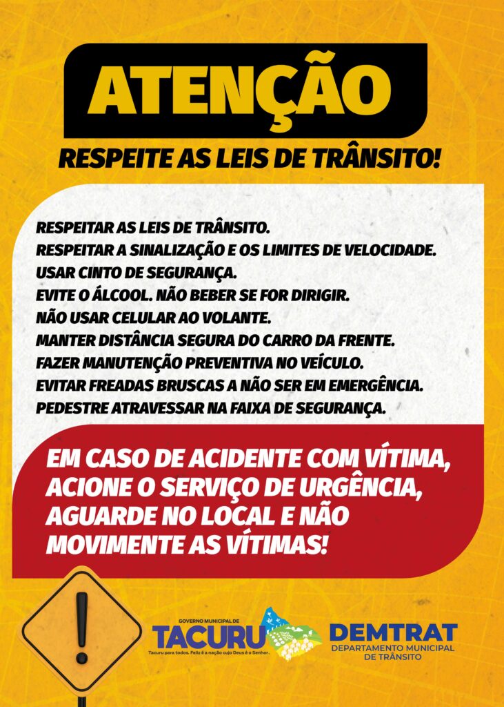 DEMTRAT de Tacuru lança campanha do Maio Amarelo 2025