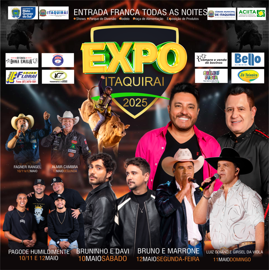 ExpoItaquiraí 2025 celebra os 45 anos do município a partir deste sábado (10)