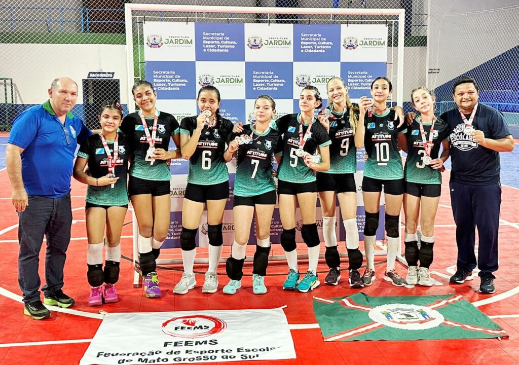 Vôlei de Caarapó é campeão e vice da etapa do Estadual Escolar da FEEMS realizado em Jardim