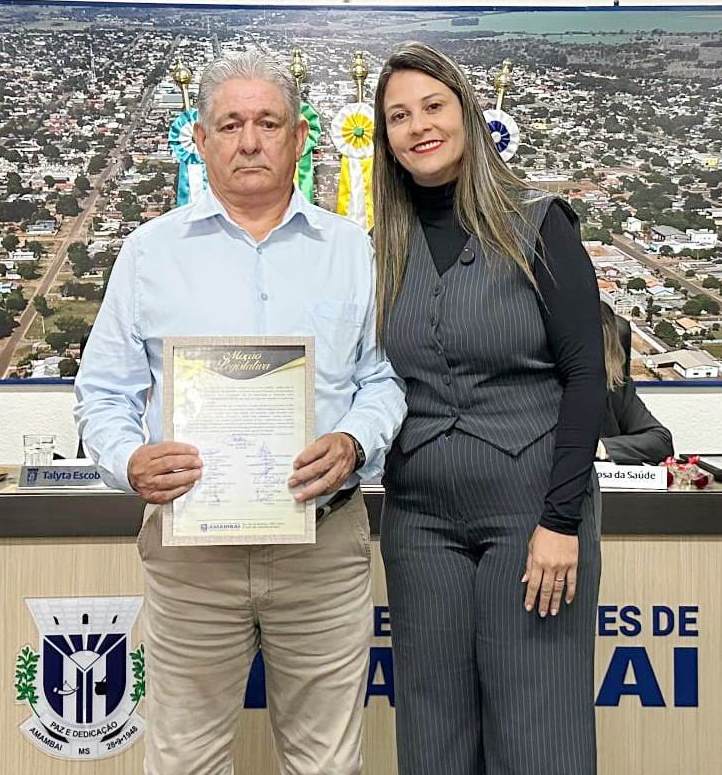 Por indicação de Lígia Borges, criadores do Intervilas de Suíço são homenageados pela Câmara em Amambai Por indicação de Lígia Borges, criadores do Intervilas de Suíço são homenageados pela Câmara em Amambai