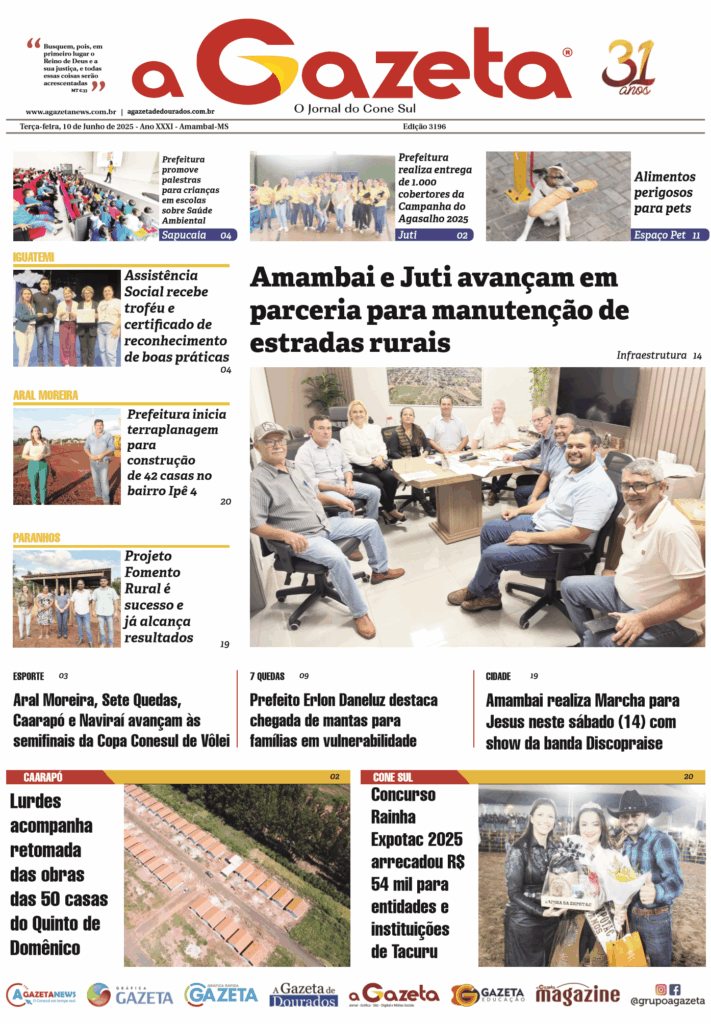 Jornal A Gazeta – Edição de 10 de junho de 2025