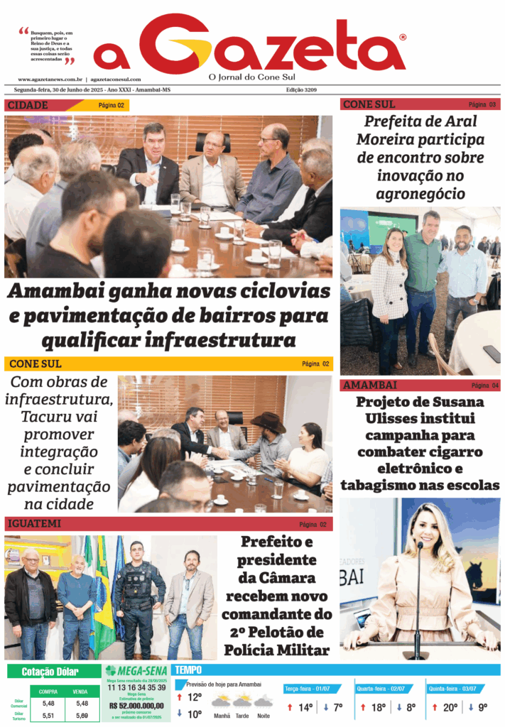 Jornal A Gazeta – Edição de 30 de junho de 2025