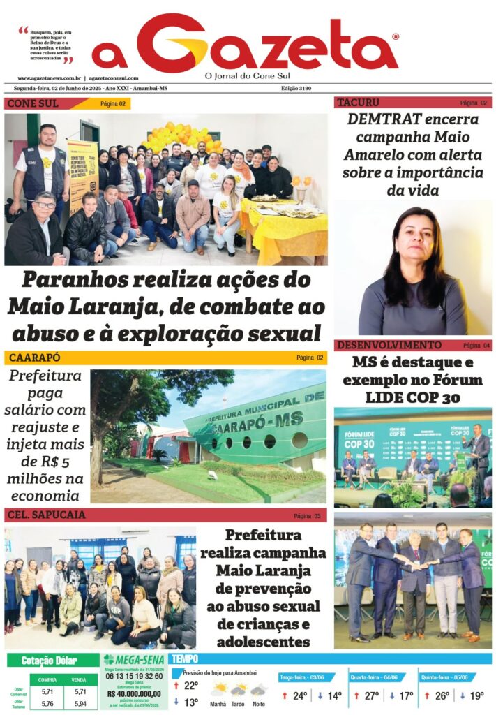 Jornal A Gazeta – Edição de 02 de junho de 2025