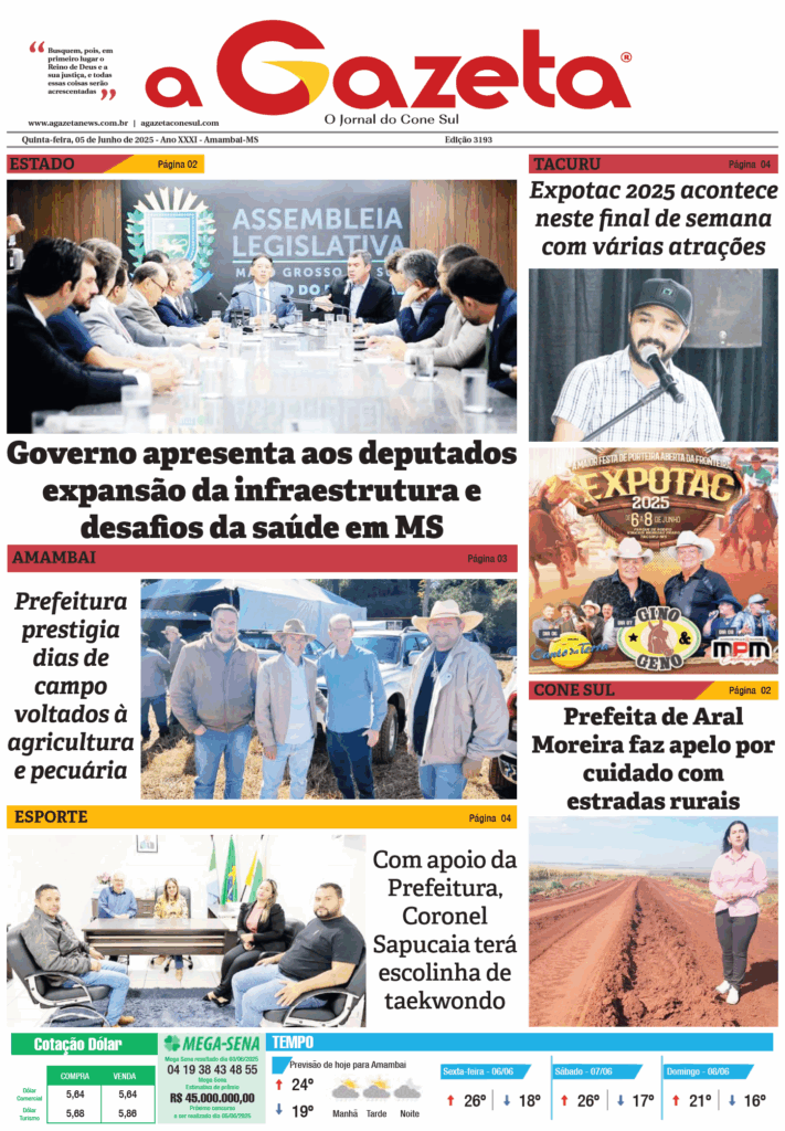 Jornal A Gazeta – Edição de 05 de junho de 2025