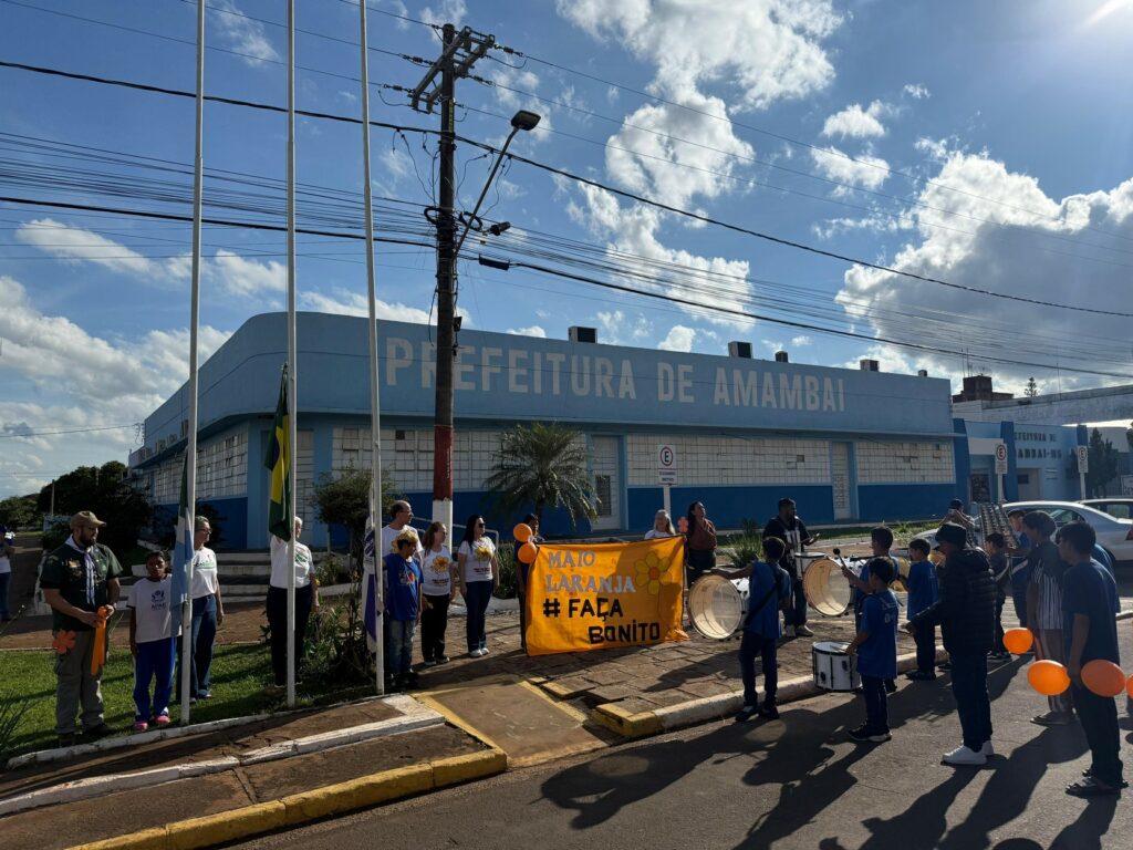 Amambai se une em Caminhada do Maio Laranja e diz não ao abuso infantil
