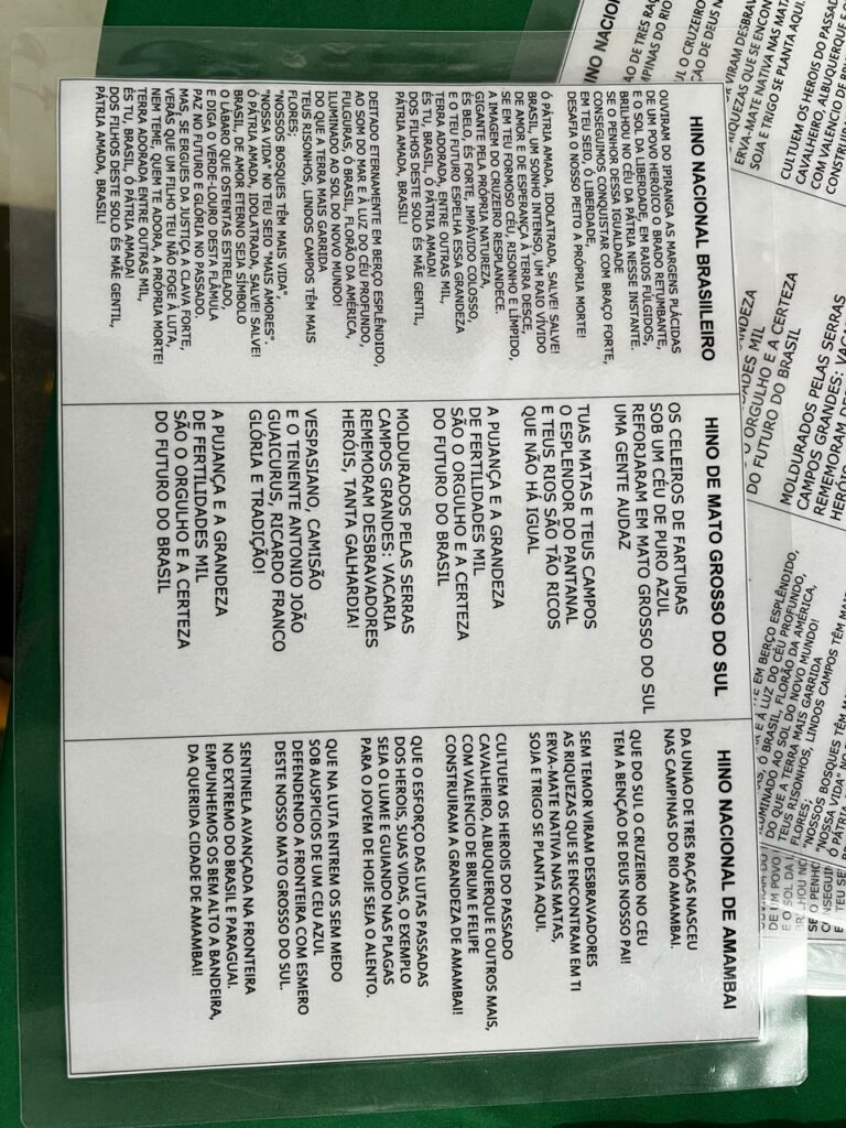 Amambai: Momento cívico reúne estudantes e fortalece valores de cidadania na Escola Rachid