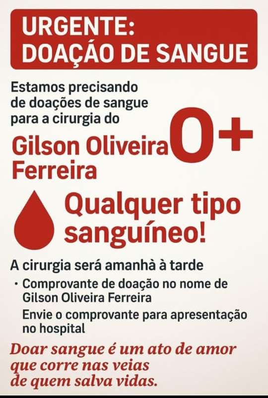 Aral Moreira faz campanha por doação de sangue em prol ao ex-vereador Gilson Bicão