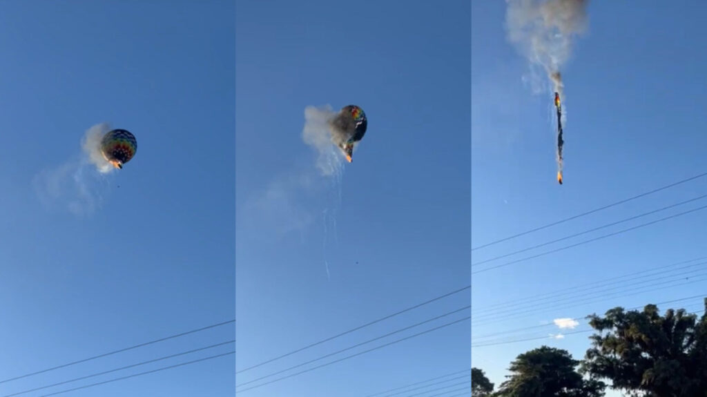 Queda de balão em Praia Grande: novas imagens mostram desespero durante acidente Queda de balão em Praia Grande: novas imagens mostram desespero durante acidente