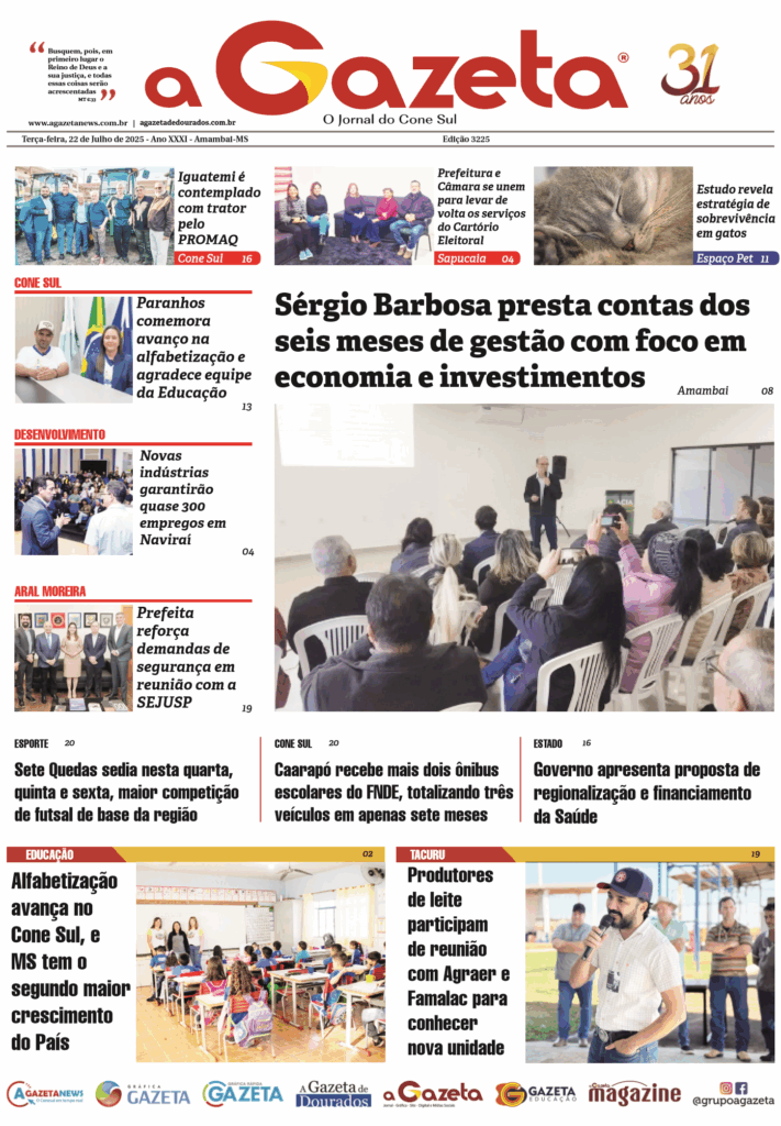 Jornal A Gazeta – Edição de 22 de julho de 2025