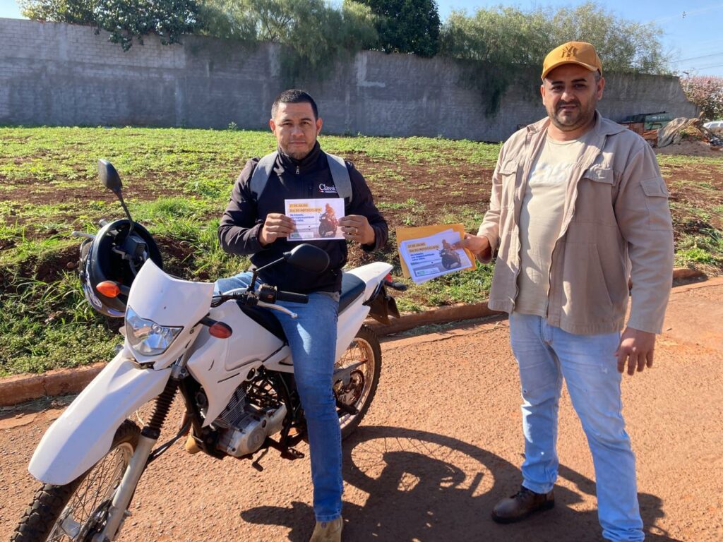 Prefeitura de Aral Moreira realiza ação educativa no Dia Nacional dos Motociclistas