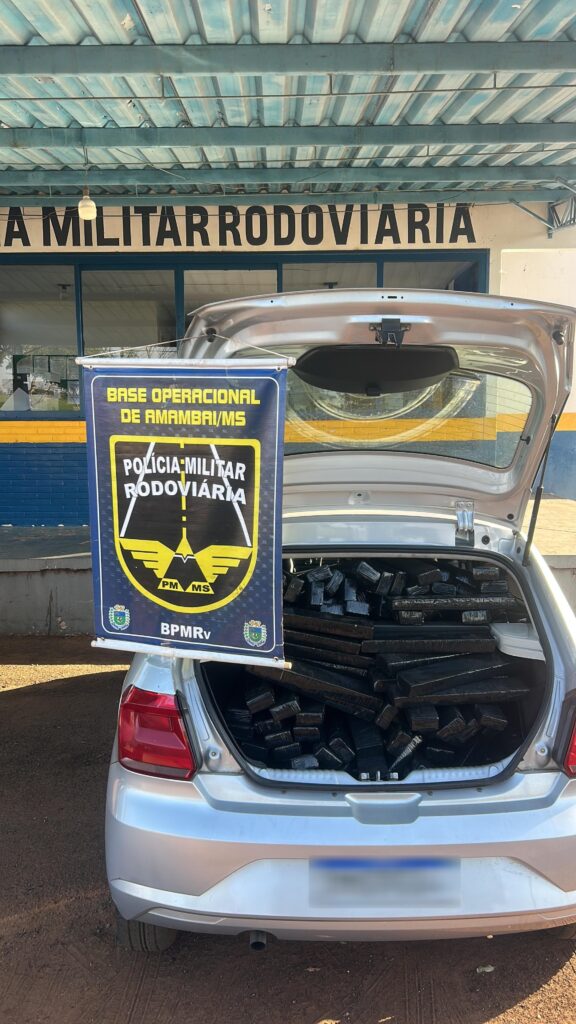 BPMRv apreende 450 kg de maconha durante abordagem na MS-156 em Amambai