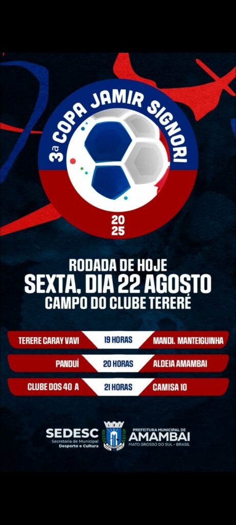 Copa Jamir Signori segue hoje com mais três jogos em Amambai