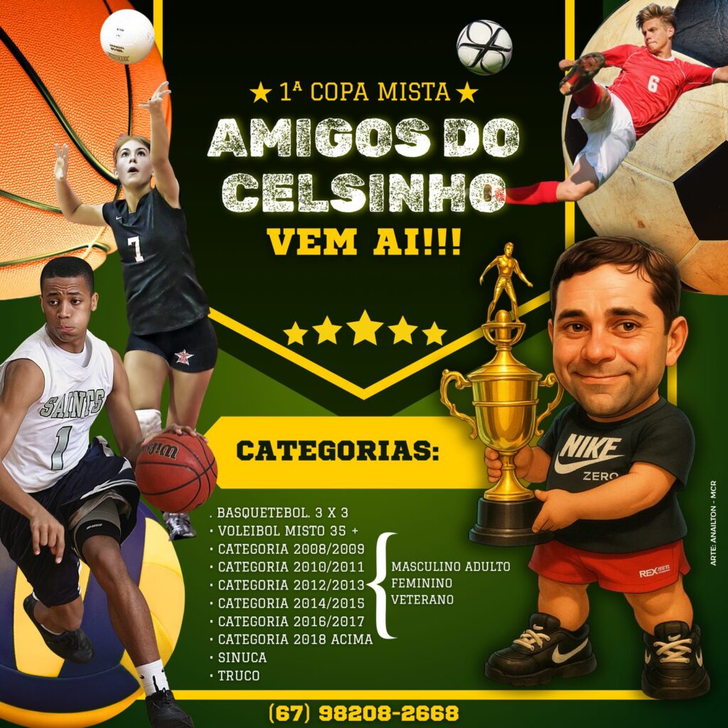 Vem aí a 1ª Copa Amigos do Celsinho em Iguatemi