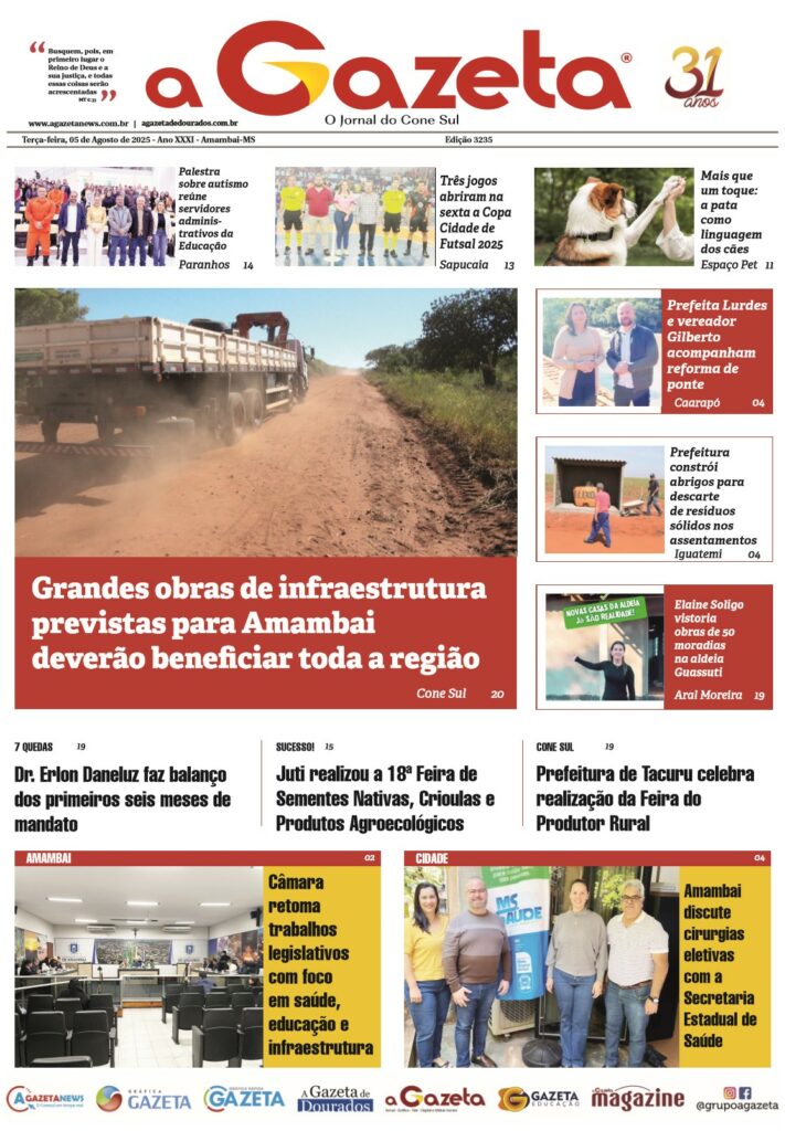 Jornal A Gazeta – Edição de 05 de agosto de 2025