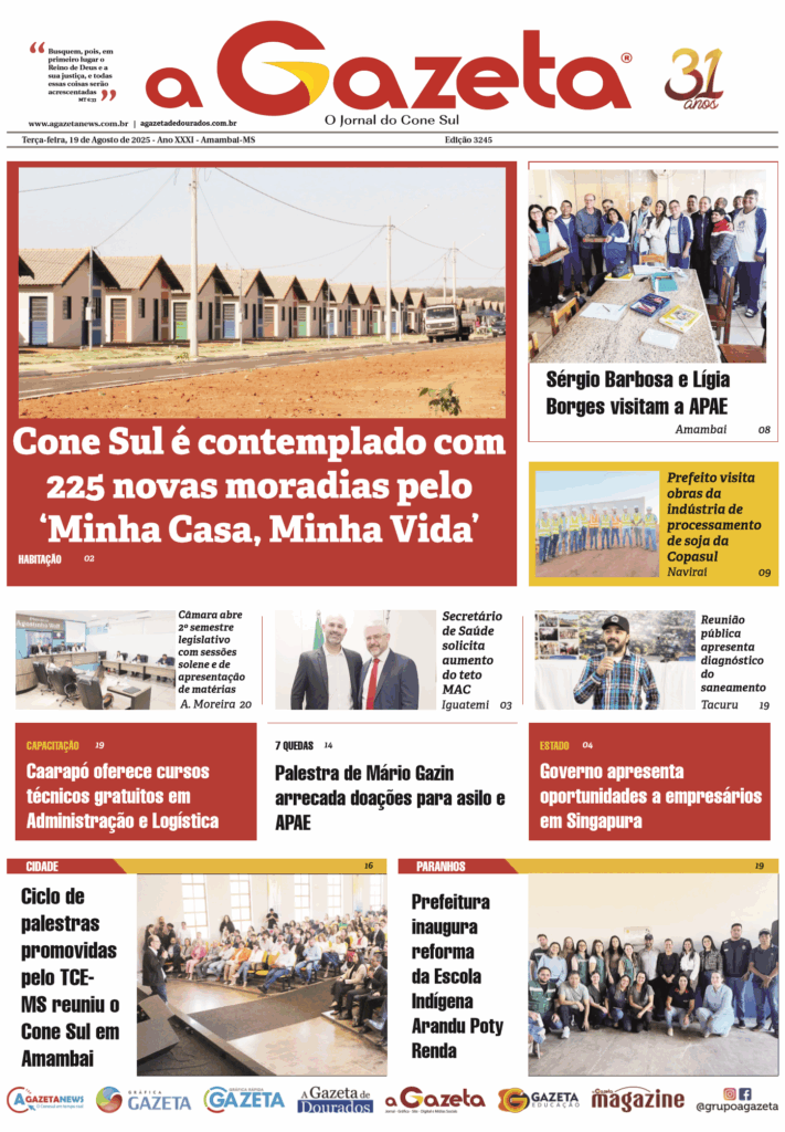 Jornal A Gazeta – Edição de 19 de agosto de 2025