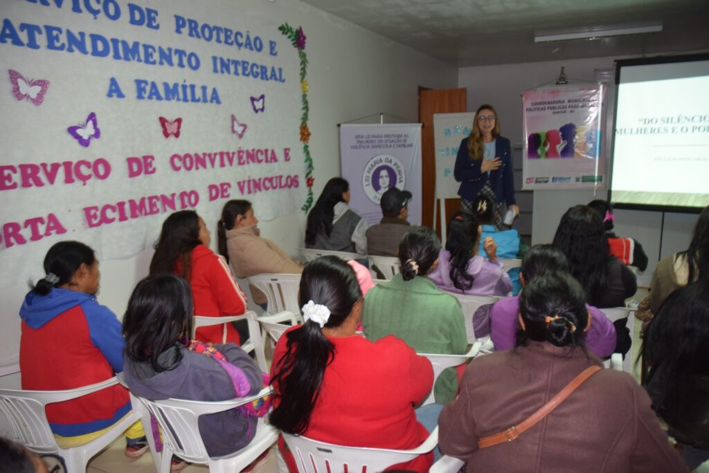 Iguatemi: Assistência Social realiza palestra alusiva ao Agosto Lilás, mês de enfrentamento à violência contra a mulher