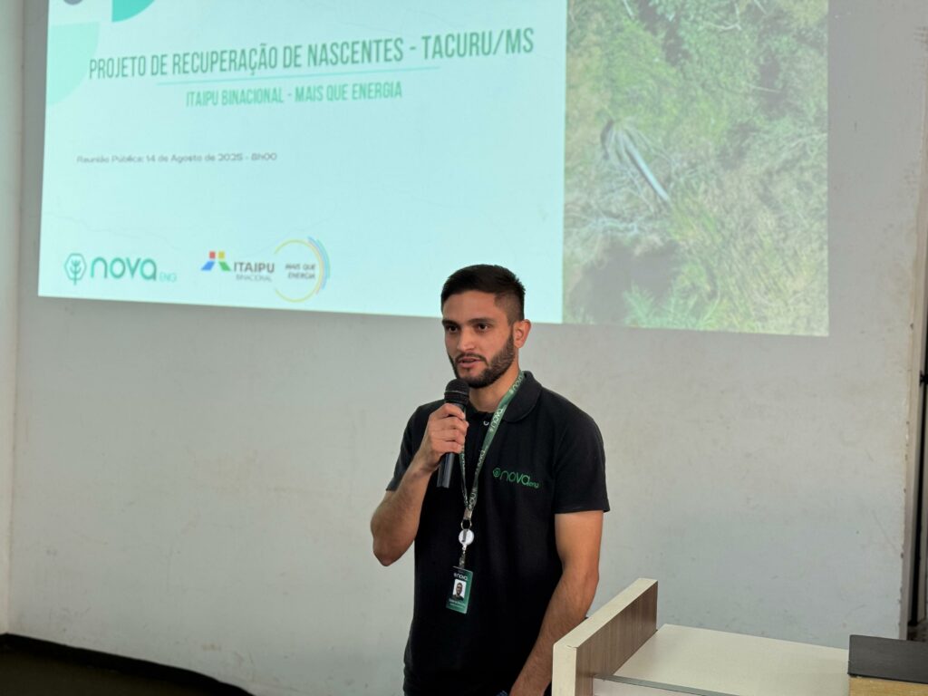 Tacuru: Reunião pública apresenta diagnóstico do saneamento e lança projeto de recuperação de nascentes