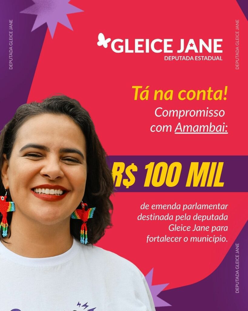 Amambai: Deputada Gleice Jane garante R$ 100 mil para a Saúde