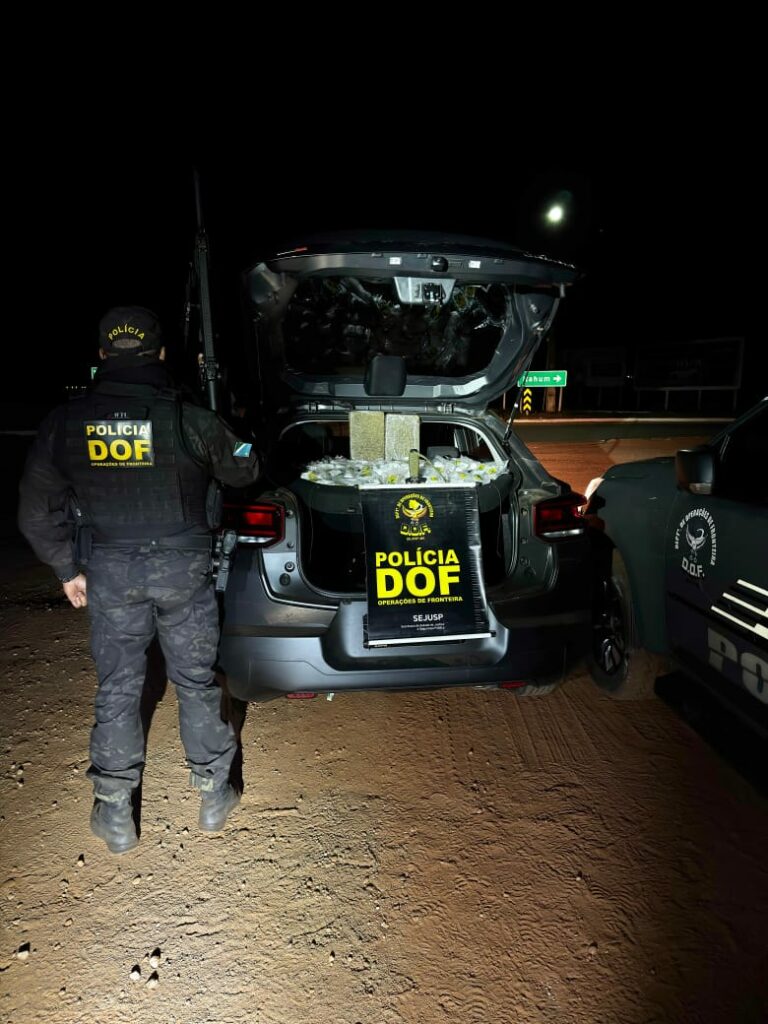 DOF apreende mais de R$ 800 mil em drogas escondidas em compartimento oculto de carro