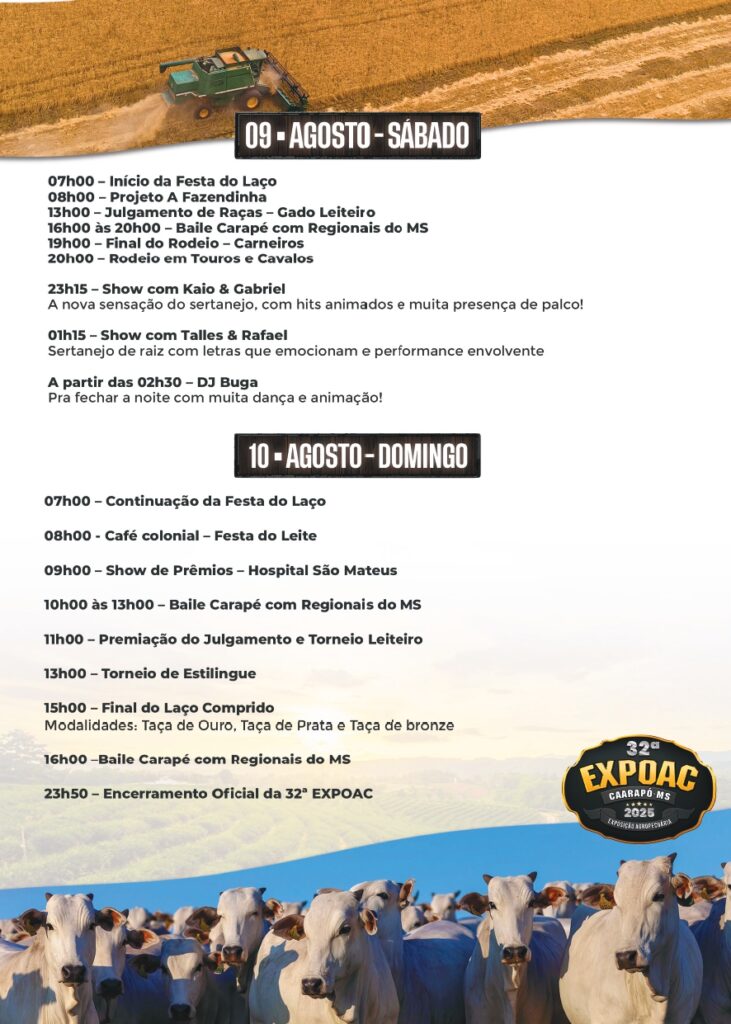 Com a presença e autoridades e representantes do agro, Sindicato Rural abre a 32ª Expoac em Caarapó