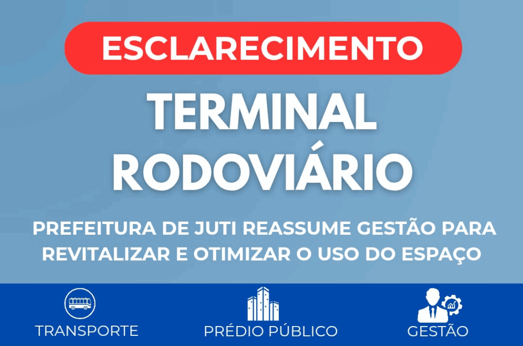 Prefeitura de Juti reassume gestão do Terminal Rodoviário Prefeitura de Juti reassume gestão do Terminal Rodoviário