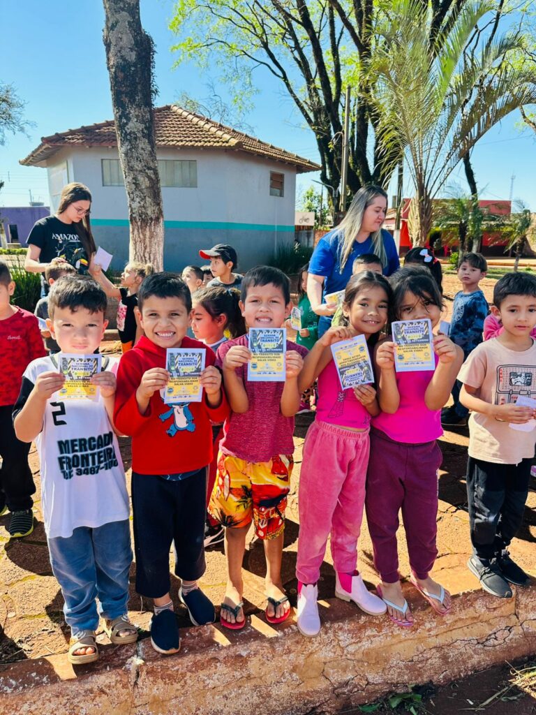 Aral Moreira: DMTRAM promove ação alusiva à Semana Nacional do Trânsito na Escola Municipal Aracy Wider