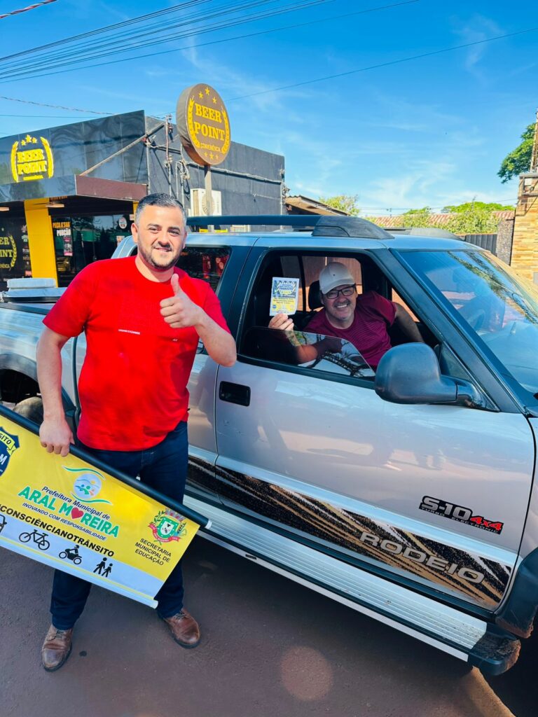 Aral Moreira: DMTRAM promove ação alusiva à Semana Nacional do Trânsito na Escola Municipal Aracy Wider