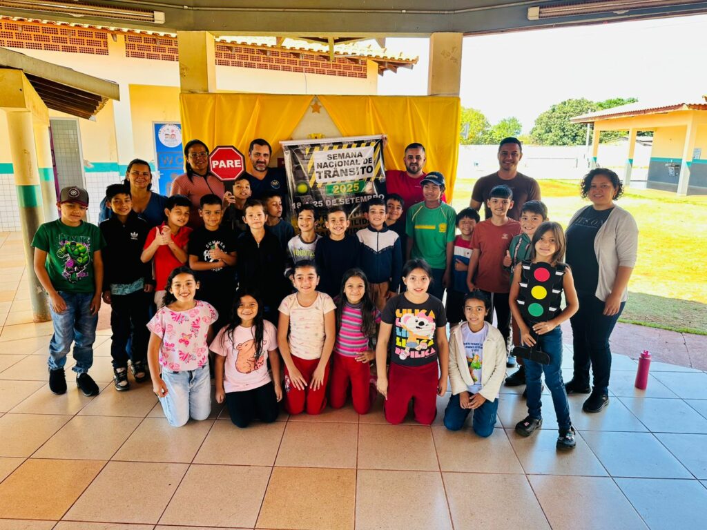 Aral Moreira: DMTRAM promove ação alusiva à Semana Nacional do Trânsito na Escola Municipal Aracy Wider