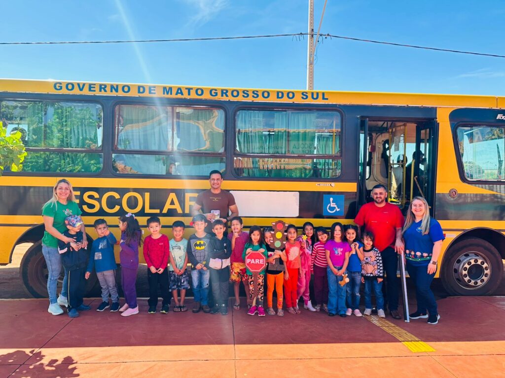 Aral Moreira: DMTRAM promove ação alusiva à Semana Nacional do Trânsito na Escola Municipal Aracy Wider
