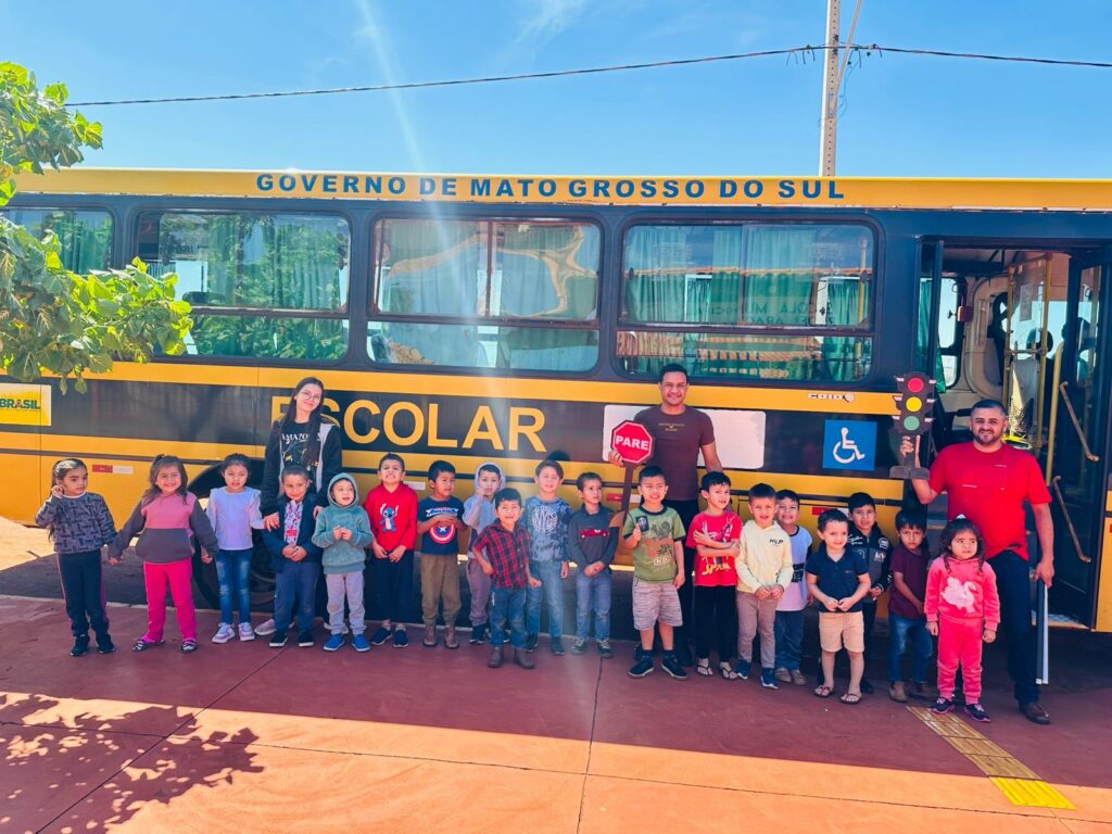 Aral Moreira: DMTRAM promove ação alusiva à Semana Nacional do Trânsito na Escola Municipal Aracy Wider