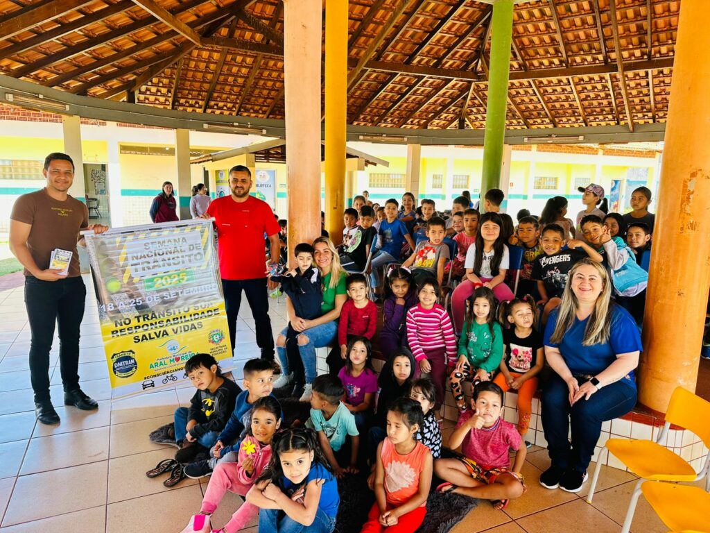 Aral Moreira: DMTRAM promove ação alusiva à Semana Nacional do Trânsito na Escola Municipal Aracy Wider
