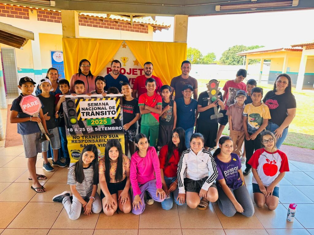 Aral Moreira: DMTRAM promove ação alusiva à Semana Nacional do Trânsito na Escola Municipal Aracy Wider