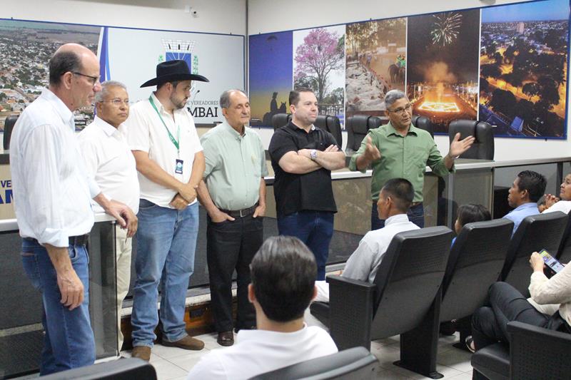 Vereadores Darci e Jota Roberto recepcionam deputados Rodolfo Nogueira e Zé Teixeira em Amambai