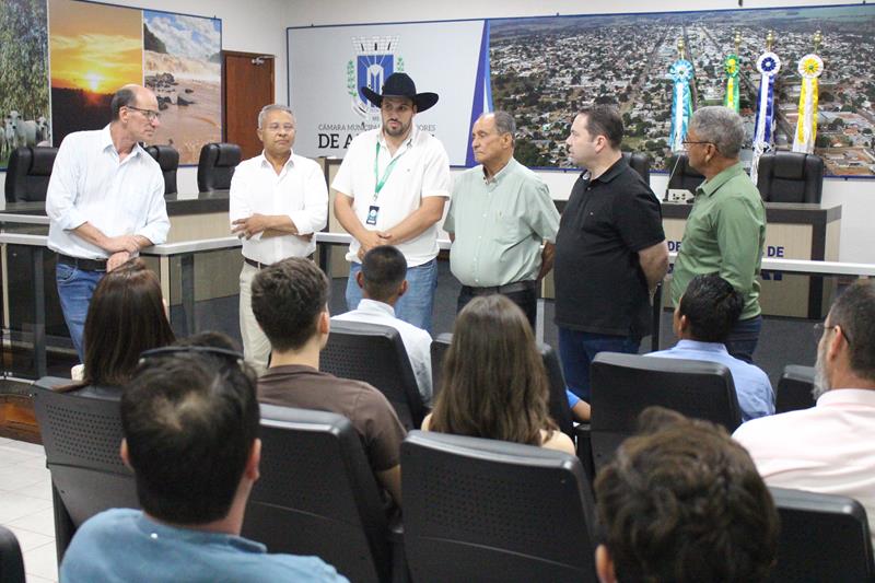 Vereadores Darci e Jota Roberto recepcionam deputados Rodolfo Nogueira e Zé Teixeira em Amambai