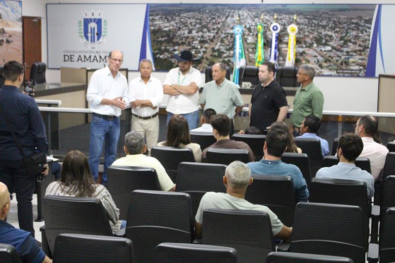 Vereadores Darci e Jota Roberto recepcionam deputados Rodolfo Nogueira e Zé Teixeira em Amambai