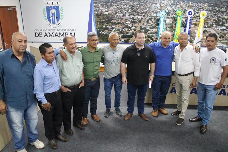 Vereadores Darci e Jota Roberto recepcionam deputados Rodolfo Nogueira e Zé Teixeira em Amambai