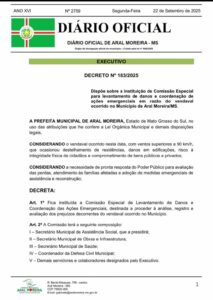 Prefeita de Aral Moreira anuncia medidas emergenciais após temporal que destruiu casas na cidade