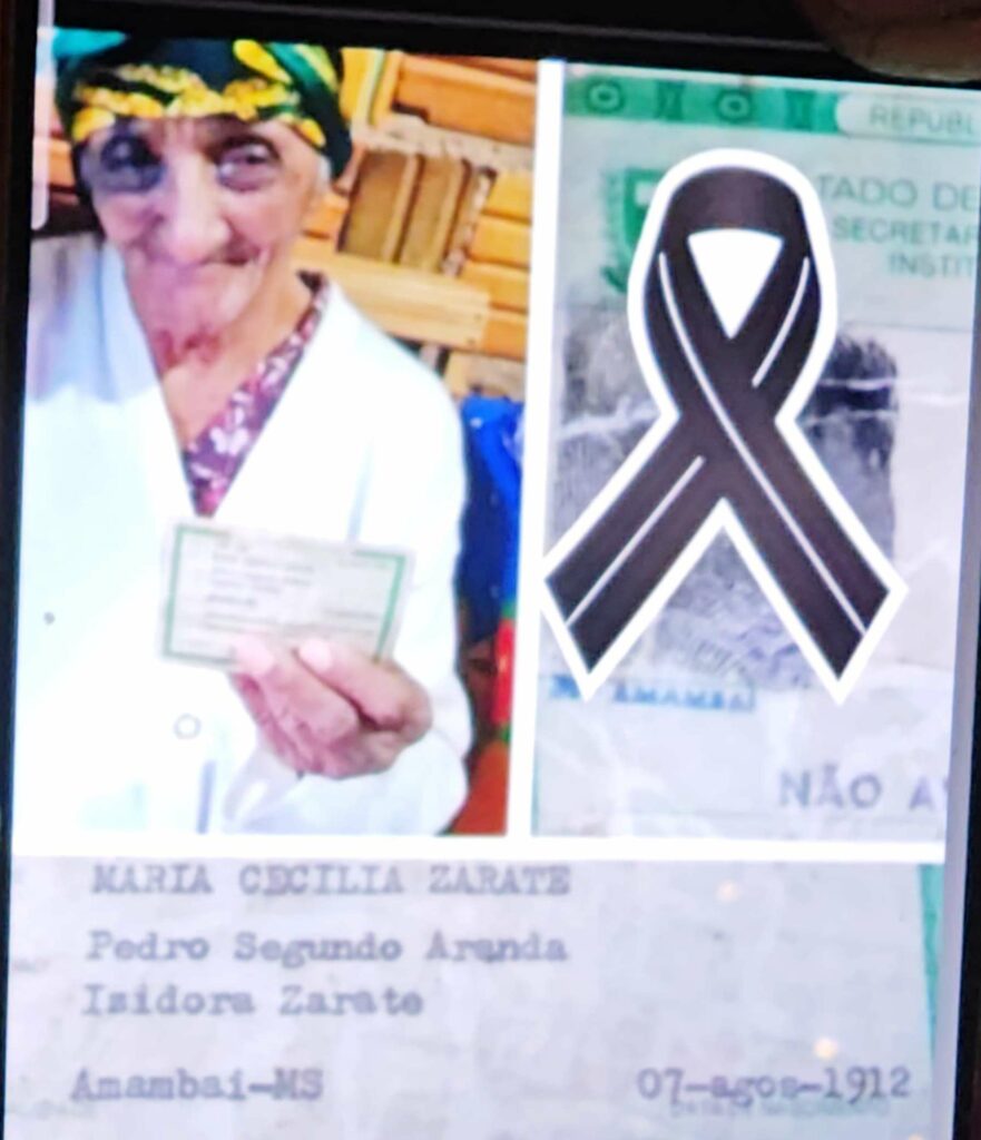 Morre em Coronel Sapucaia mulher de 113 anos Morre em Coronel Sapucaia mulher de 113 anos