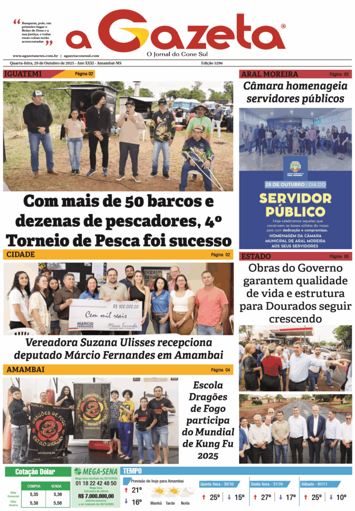 Jornal A Gazeta – Edição de 29 de outubro de 2025