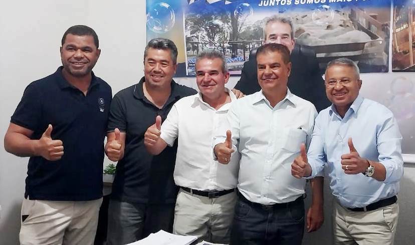 Darci recebe senador Nelsinho Trad e destaca a força do PSD em Amambai