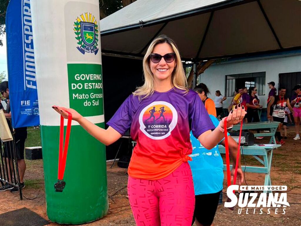 Apoiadora do evento Suzana Ulisses destaca o sucesso da 1ª Corrida Rota Crepúsculo em Amambai
