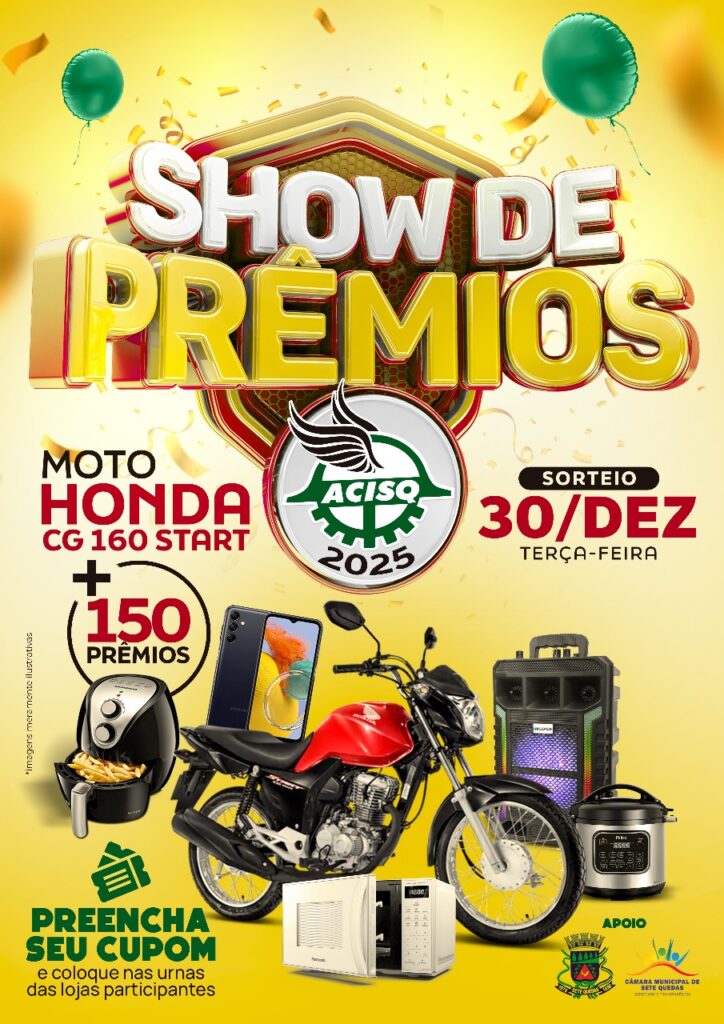 Associação Comercial de Sete Quedas lança Show de Prêmios 2025