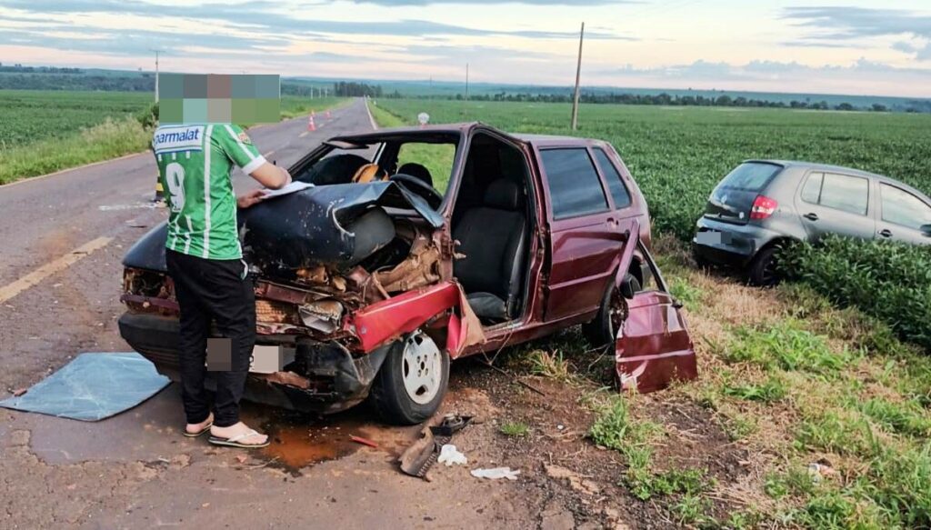 Bombeiros socorrem vitima de acidente em Amambai