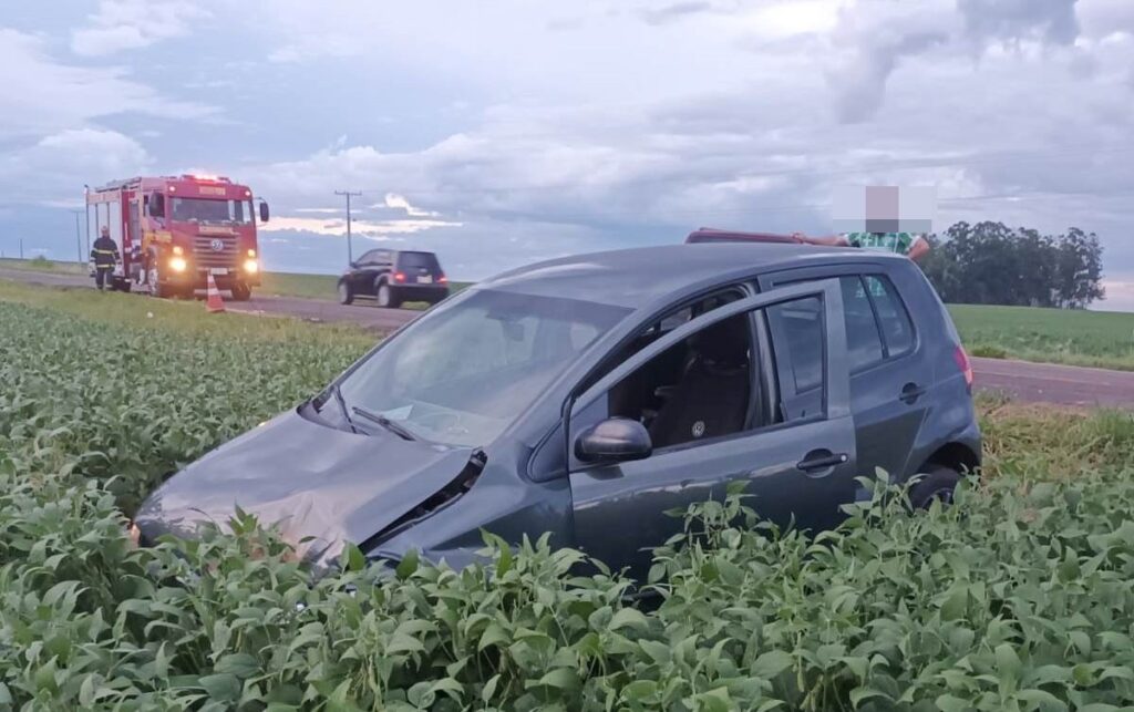 Bombeiros socorrem vitima de acidente em Amambai