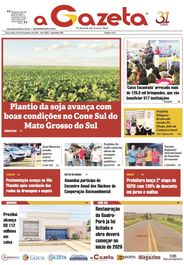 Jornal A Gazeta – Edição de 02 de dezembro de 2025
