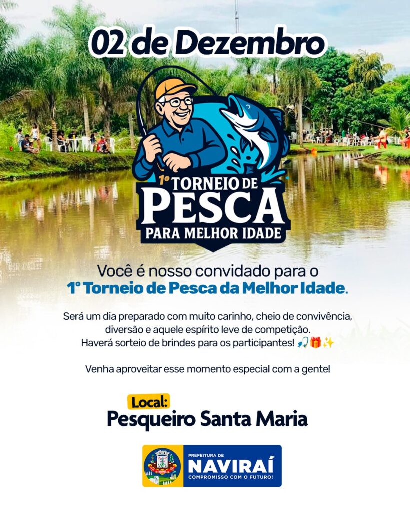 Torneio de Pesca reúne integrantes da Melhor Idade nesta terça-feira (2) em Naviraí