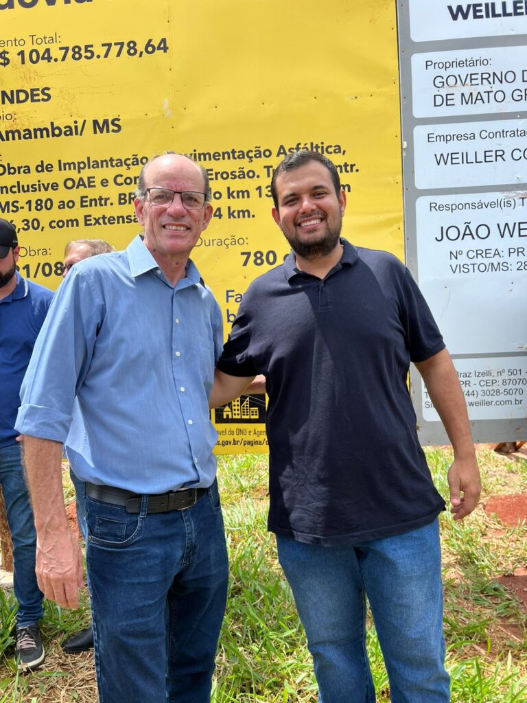 Governador Eduardo Riedel lança início da pavimentação da MS-289 em Amambai