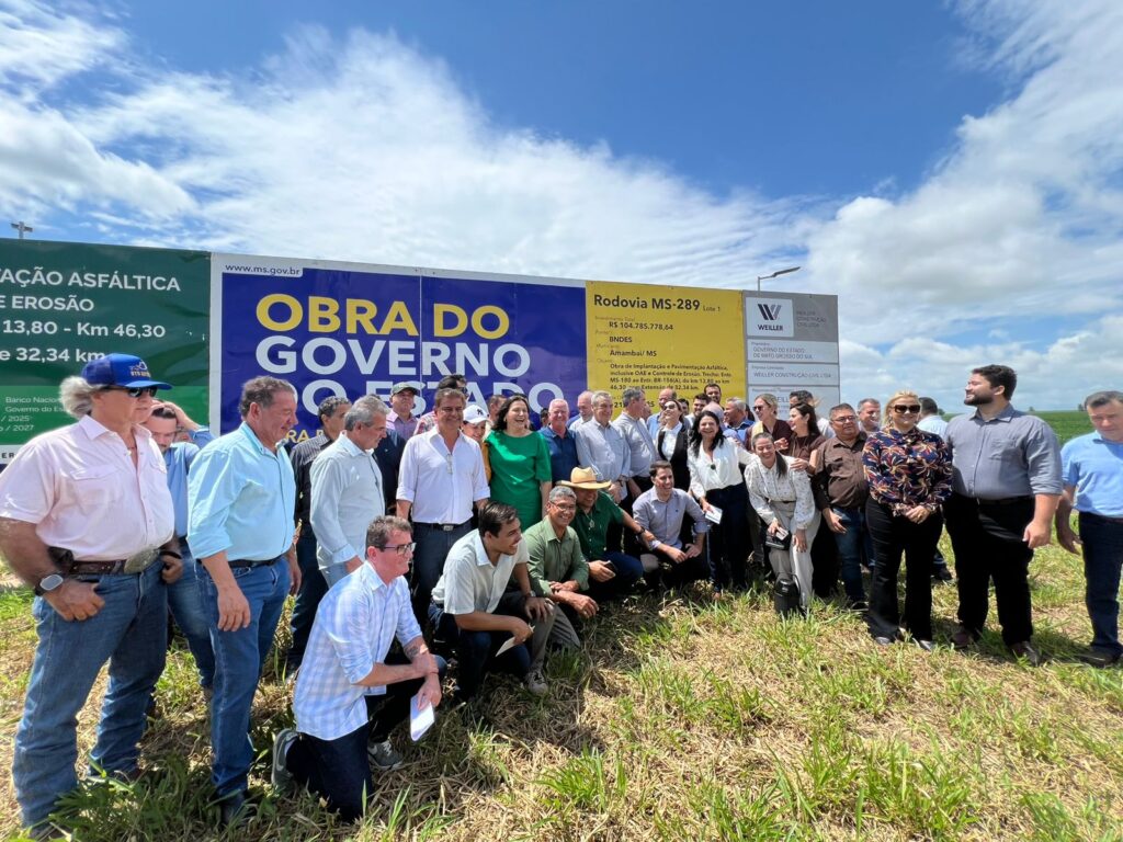 Governador Eduardo Riedel lança início da pavimentação da MS-289 em Amambai