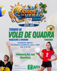 Prefeitura de Juti anuncia calendário oficial dos “Jogos de Verão 2026” com dez modalidades esportivas