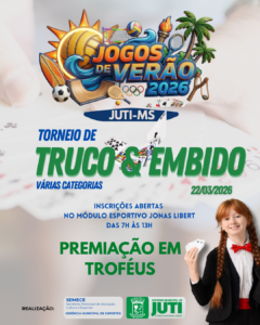 Prefeitura de Juti anuncia calendário oficial dos “Jogos de Verão 2026” com dez modalidades esportivas